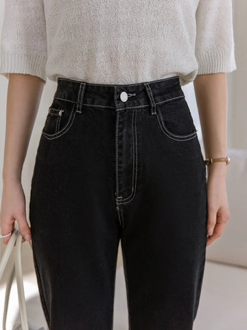 Dazy-Less Slant Pocket Straight Leg Jeans