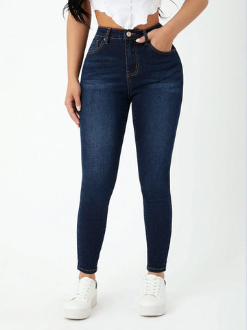 PETITE High Waist Skinny Jeans