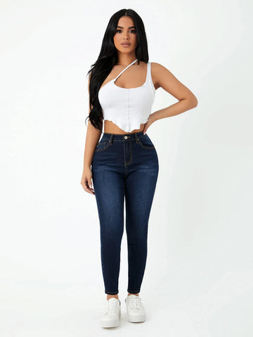 PETITE High Waist Skinny Jeans