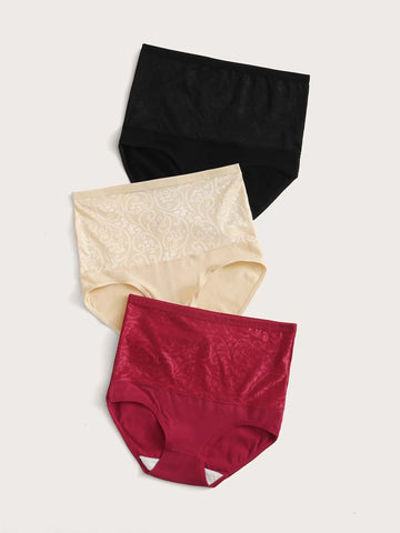3pack Floral High Waist Panty Set