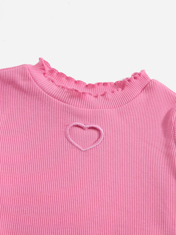 Baby Heart Cut Out Lettuce Trim Top