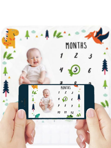 Newborn Photography Cartoon Graphic Blanket & 2pcs Accessories