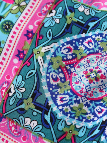 Baby Scarf And Floral Print Jogger Pants