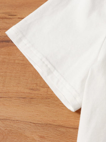 Teen Girls Solid Layered Sleeve Tee
