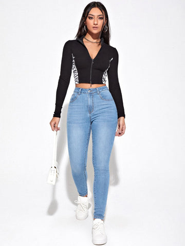 High Waist Skinny Jeans