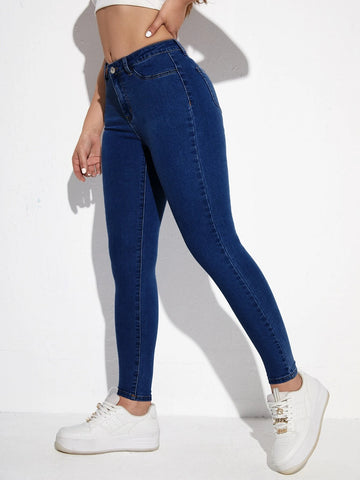 Slant Pocket Skinny Jeans