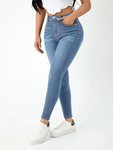 PETITE High Waist Skinny Jeans