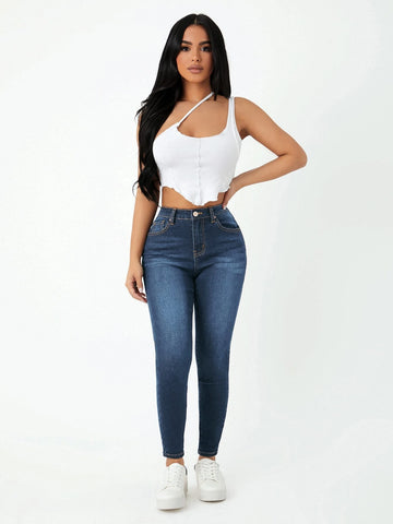 PETITE High Waist Skinny Jeans