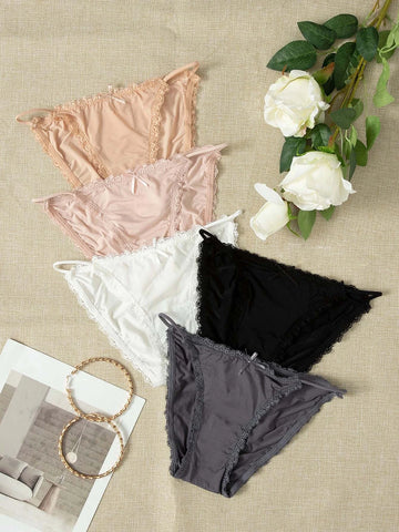 5pack Contrast Lace Panty