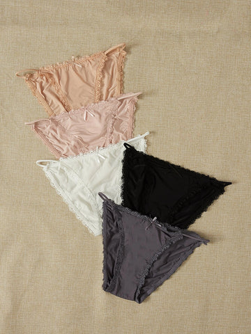 5pack Contrast Lace Panty