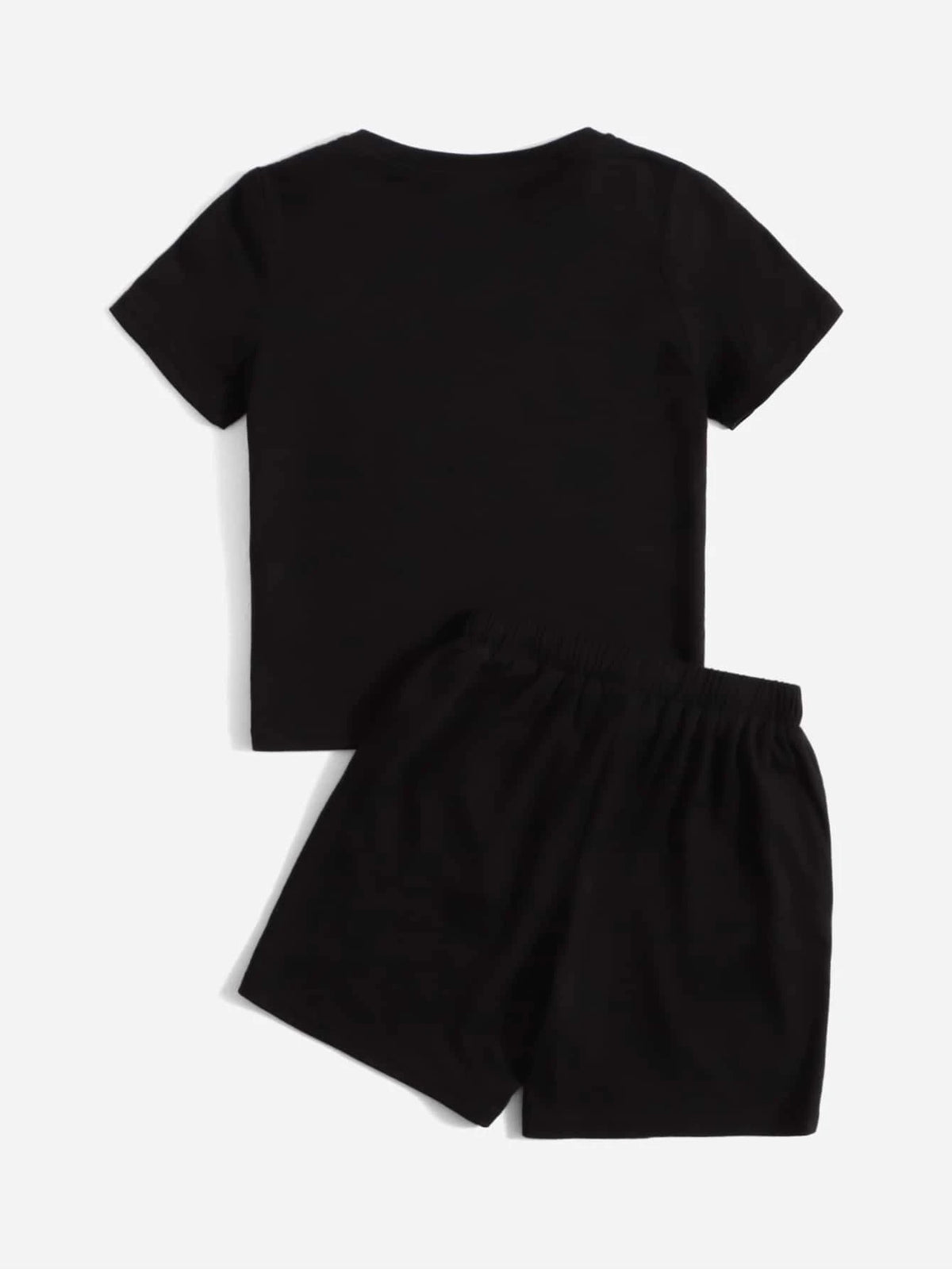 Toddler Boys Reflective Expression Print Tee & Drawstring Waist Shorts