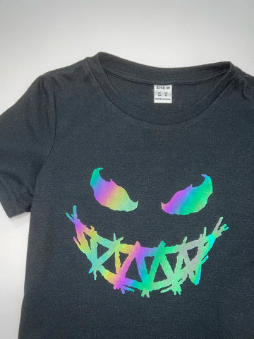 Toddler Boys Reflective Expression Print Tee & Drawstring Waist Shorts