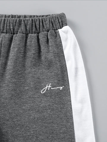 Toddler Boys Color Block Letter Graphic Tee & Shorts