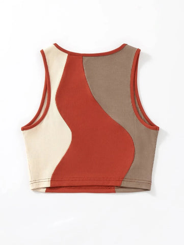 Color Block Tank Top