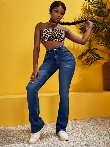 SXY Slant Pocket Bootcut Leg Jeans