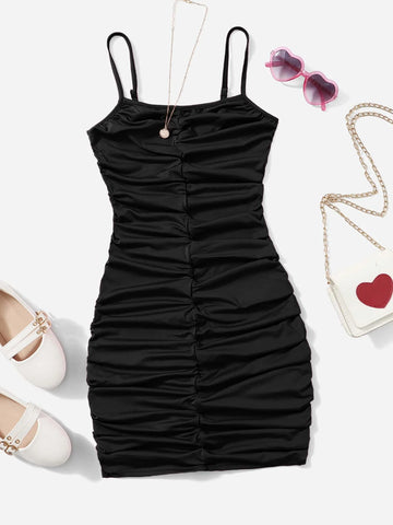 Teen Girls Ruched Cami Dress