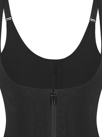 Contrast Lace Zip Back Shapewear Bodysuit