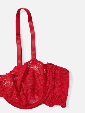 Floral Lace Underwire Lingerie Set