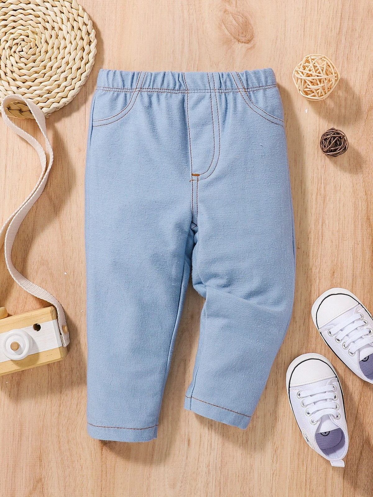 Baby Slant Pockets Tapered Pants