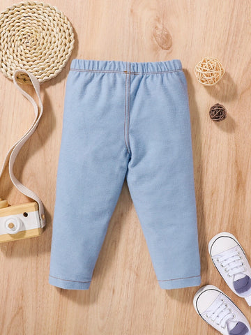 Baby Slant Pockets Tapered Pants