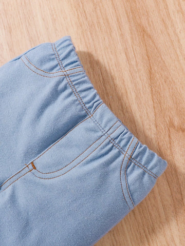 Baby Slant Pockets Tapered Pants