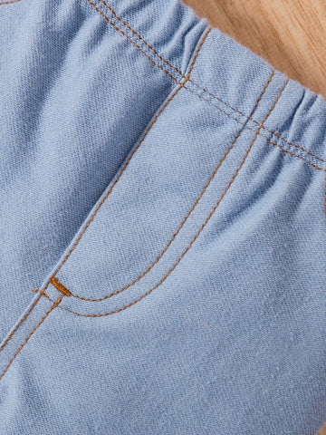 Baby Slant Pockets Tapered Pants