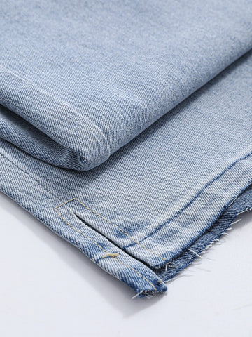 DAZY Split Hem Straight Leg Jeans