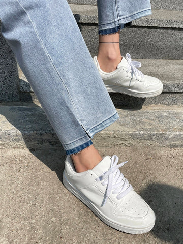 DAZY Split Hem Straight Leg Jeans