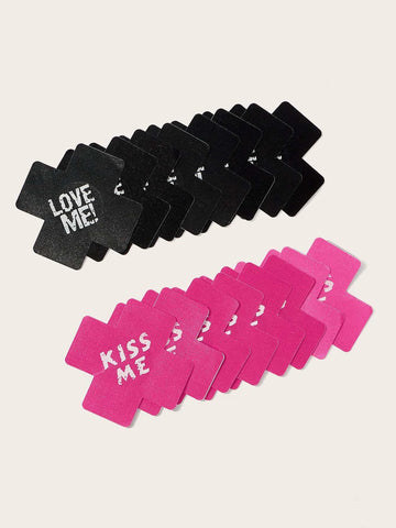 8pairs Letter Graphic Nipple Cover