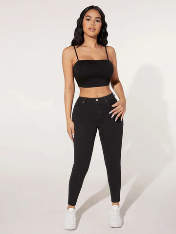PETITE High Waist Skinny Jeans