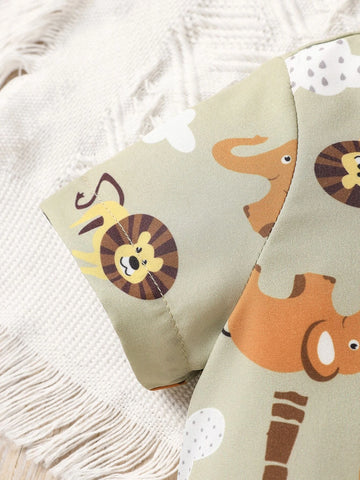Baby Cartoon Graphic Shirt & Shorts
