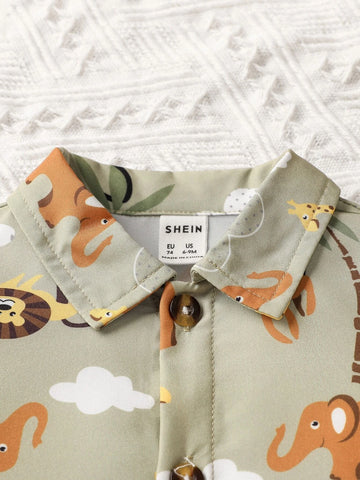 Baby Cartoon Graphic Shirt & Shorts