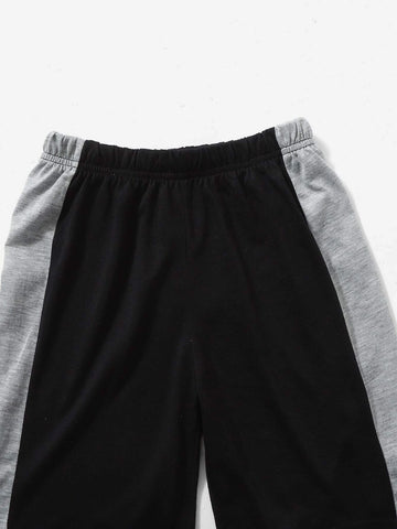 Boys Letter Graphic Colorblock Tee & Shorts