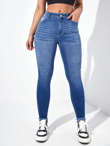Raw Cut Skinny Jeans