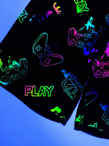 Boys Letter & Cartoon Graphic Tee And Elastic Waist Shorts