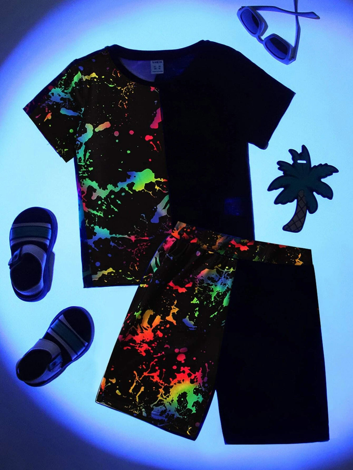 Toddler Boys Tie Dye Tee & Shorts
