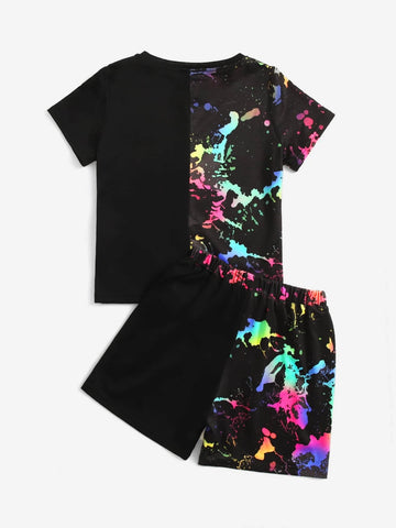 Toddler Boys Tie Dye Tee & Shorts