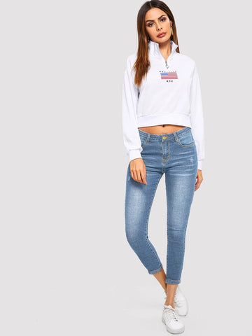 Bleach Wash High Stretch Skinny Jeans