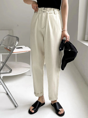 DAZY Paperbag Waist Tapered Jeans