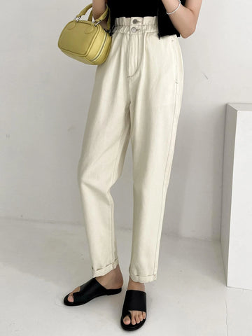 DAZY Paperbag Waist Tapered Jeans