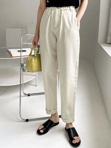 DAZY Paperbag Waist Tapered Jeans