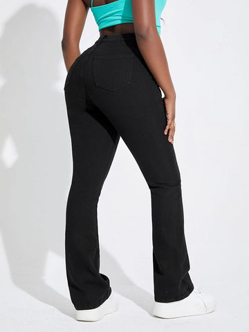 SXY Slant Pocket Flare Leg Jeans