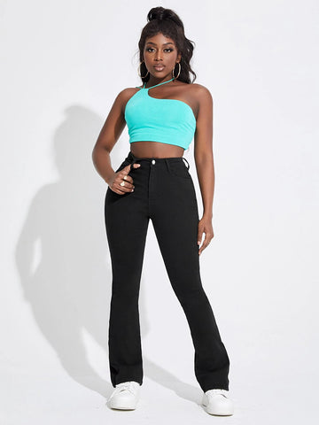 SXY Slant Pocket Flare Leg Jeans