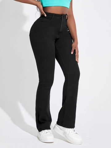 SXY Slant Pocket Flare Leg Jeans