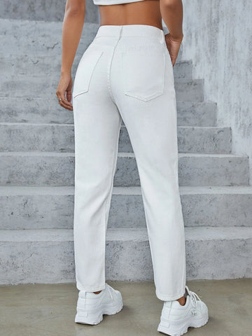 PETITE High Waist Mom Fit Jeans
