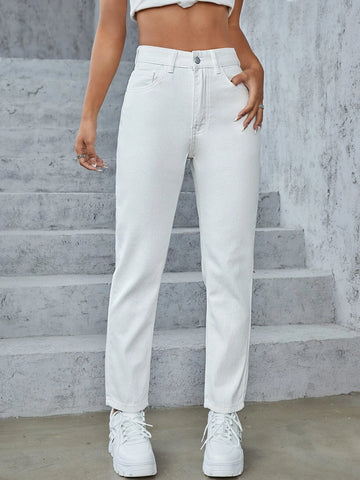 PETITE High Waist Mom Fit Jeans