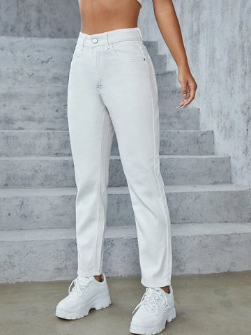 PETITE High Waist Mom Fit Jeans