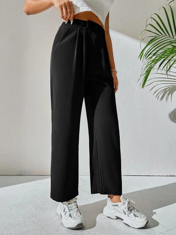 High Waist Pocket Detail Pants
