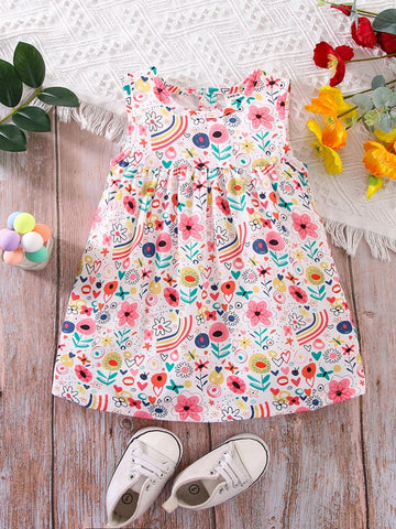 Baby Floral Print Smock Dress