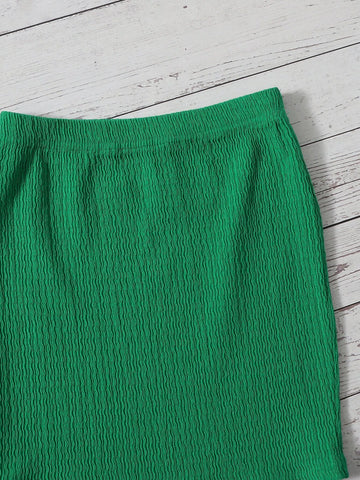 Girls Solid Tank Top & Skirt